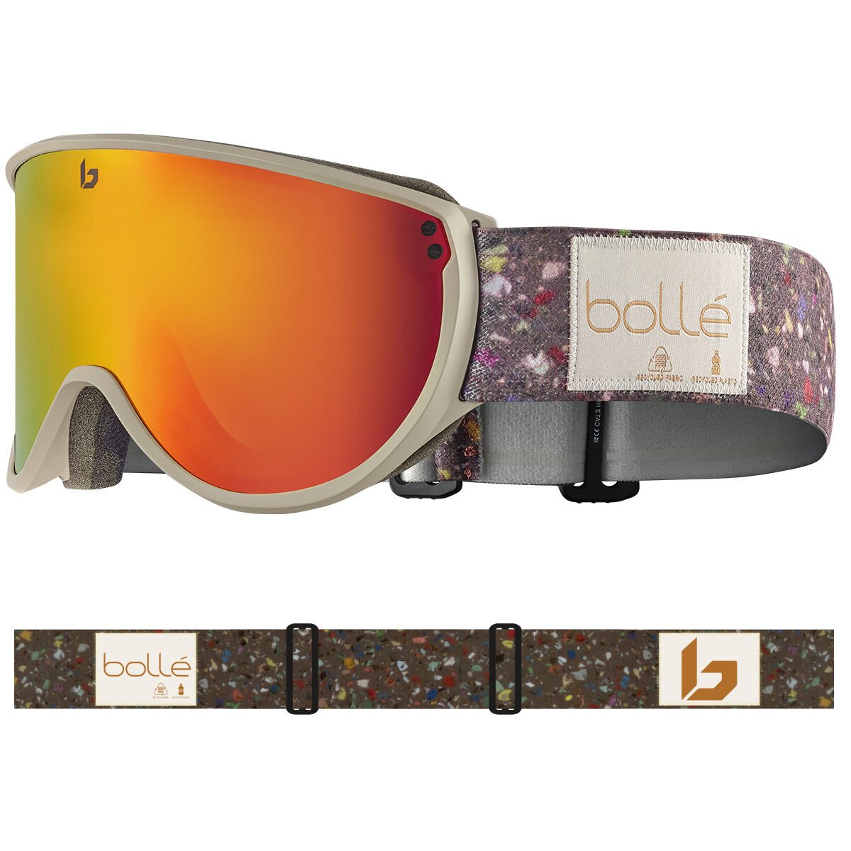 Bollé BLANCA Ski Goggles Oatmeal Matte | 106893-KSL