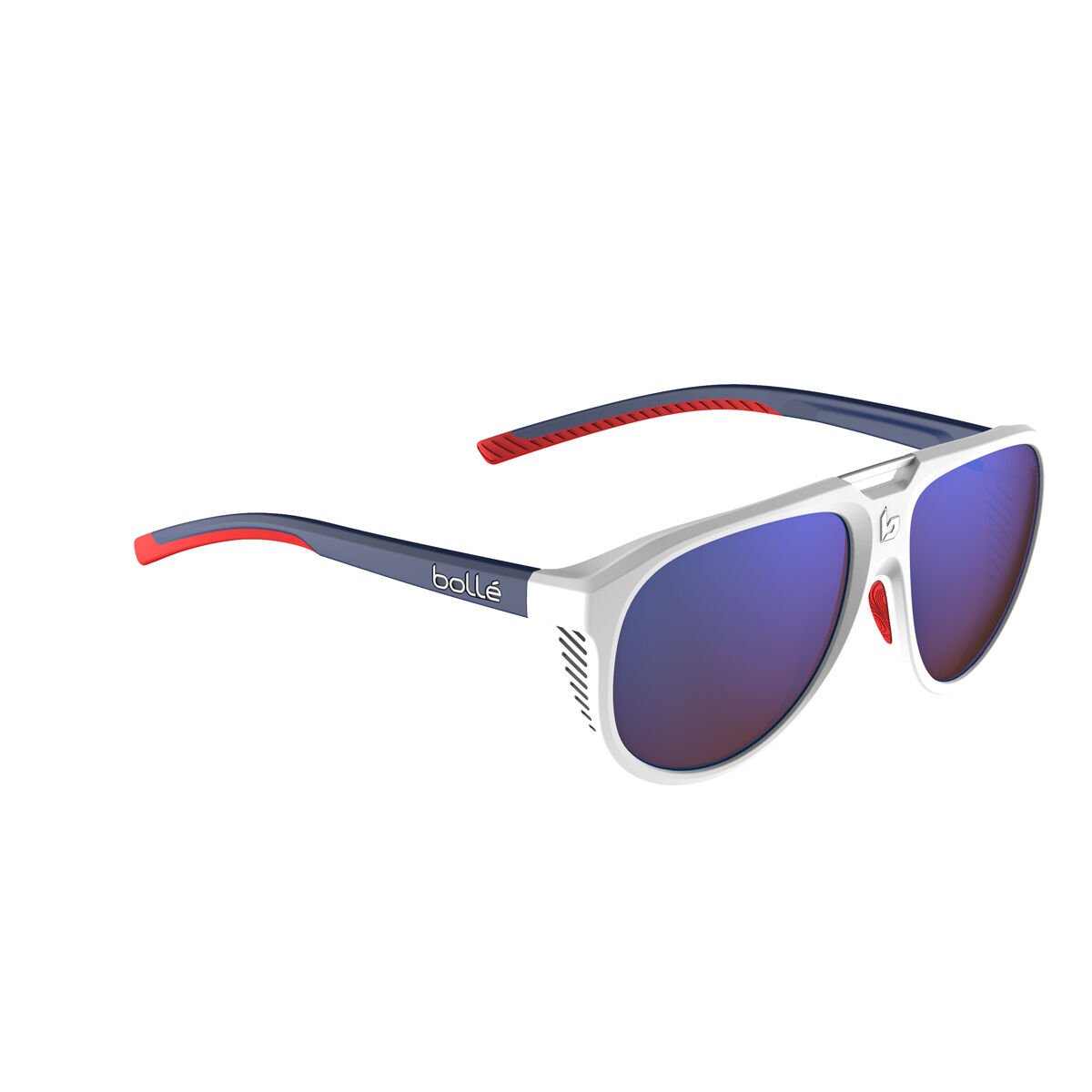 Bollé EUPHORIA Lifestyle Sunglasses White Blue Red Matte | 382540-GUF