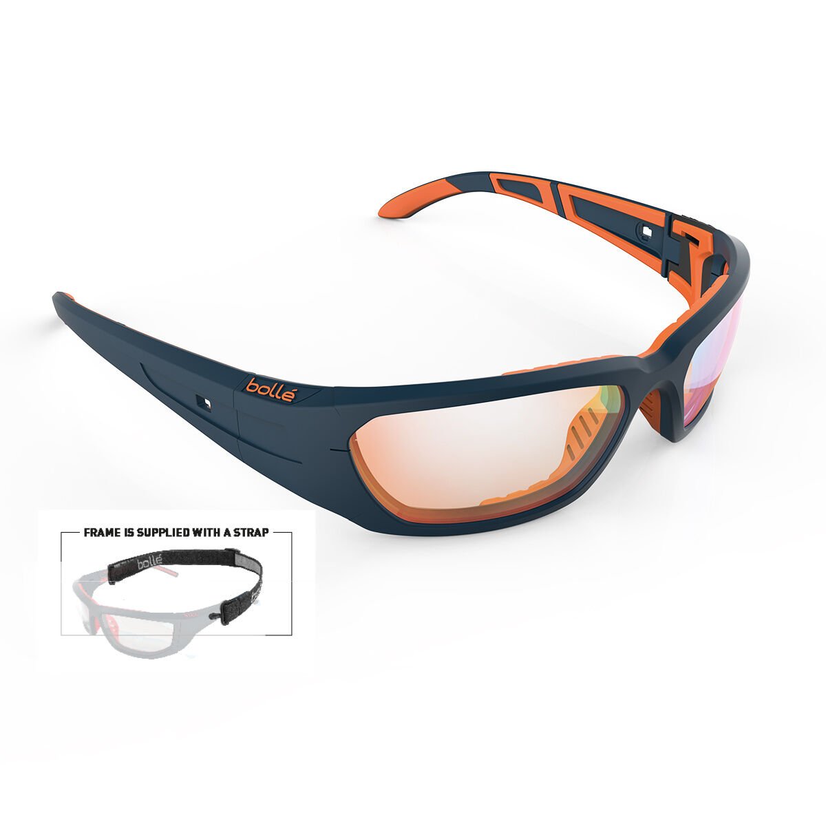 Bollé LEAGUE Sport Sunglasses Dark Petrol Orange Matte | 841975-NFU