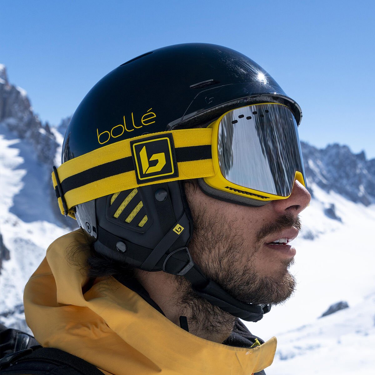 Bollé MUTE Ski Helmets Black Yellow Shiny | 308417-GUW