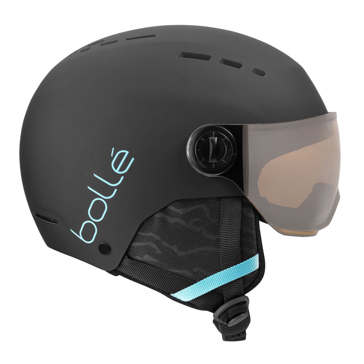 Bollé QUIZ VISOR Ski Helmets Black Blue Matte | 437501-VGE