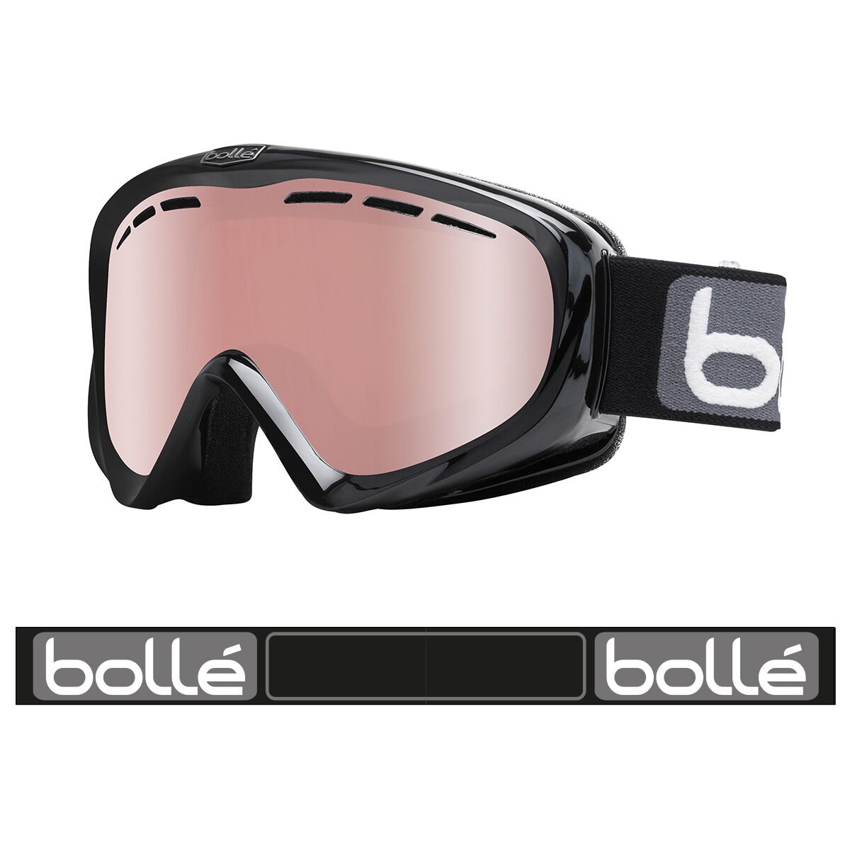 Bollé Y6 OTG Ski Goggles Black Shiny | 015374-YNL