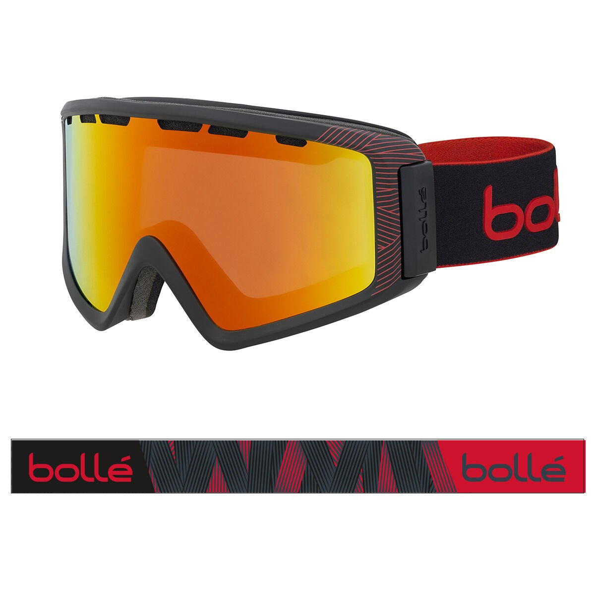 Bollé Z5 OTG Ski Goggles MATTE BLACK & RED | 634598-CKZ